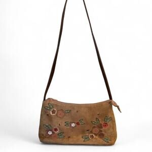 cottagecore fairycore boho whimsy vtg y2k faux suede bag